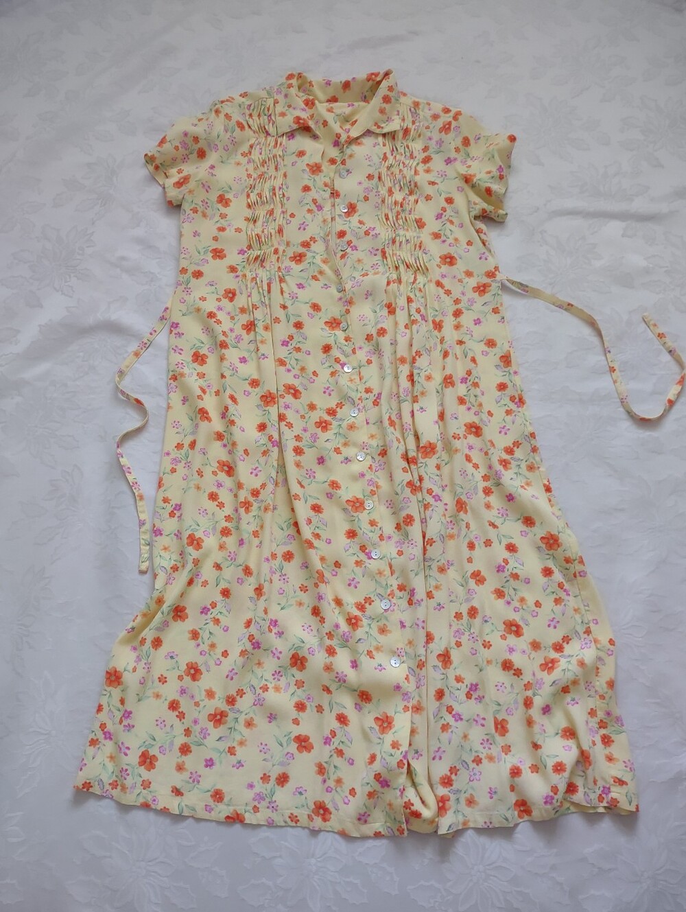 Floral Garden Shirt Dress Collared Midi/ Maxi